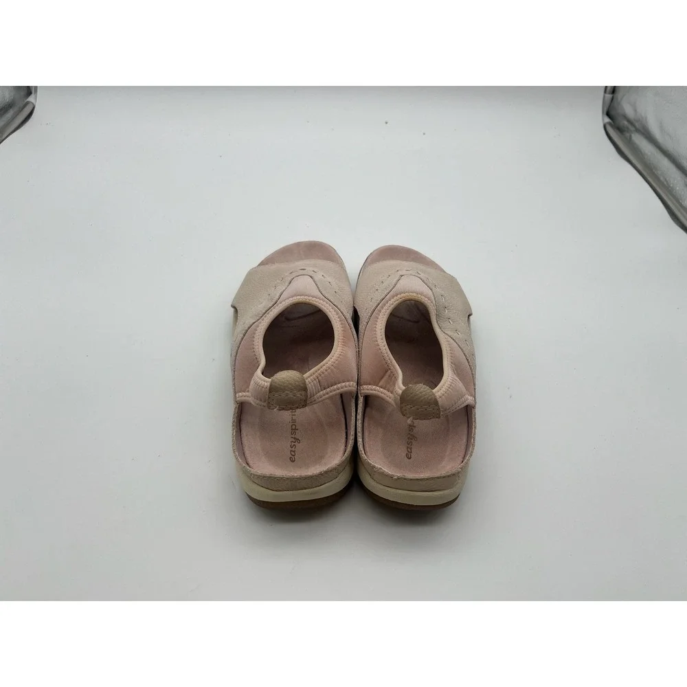 Easy Spirit Womens Blush Pink Leather Slingback Comfort Sandals Open Toe